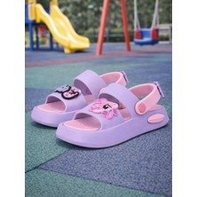 Wordex Twg 4505 Süs Detaylı Çocuk Park Bahçe Plaj Sahil Yazlık Sandalet Terlik