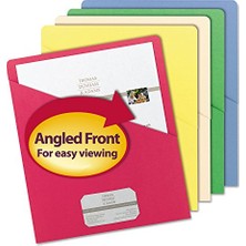 Yırtmaçlı Ceket, Mektup Boyutu, Çeşitli Renkler, Paket Başına 25 (75425)