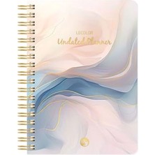 Le Color Süresiz Planlayıcı Spiralli Ajanda Defter Marble 17X24 cm