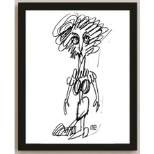 Karikatural Nezih Danyal Tipler Kişiye Özel Sertifikalı Sınırlı Fine Art Karikatür Baskı NTP00220