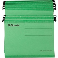 Klasik Askılı Dosya, A4, Yeşil, 25'li Paket, Sekmeler Dahil, 90318