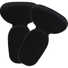 Nuvvo Kyrotech 2’li Topuk Vurma Önleyici Sünger Ped – Kendinden Yapışkanlı T Şekilli Ayakkabı Topuk Koruyucu, Ayak Sürtünmesini Azaltan, Ter Emici, Nefes Alabilir Destek Pedi Siyah