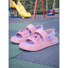 Wordex Twg 4505 Süs Detaylı Çocuk Park Bahçe Plaj Sahil Yazlık Sandalet Terlik