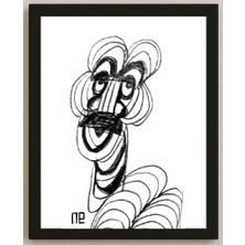 Karikatural Nezih Danyal Tipler Kişiye Özel Sertifikalı Sınırlı Fine Art Karikatür Baskı NTP00248