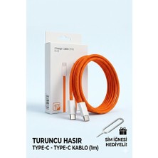 Yumax Type-C To Type-C Hızlı Şarj Kablosu 35W 1m Örgü Dayanıklı Data Kablosu