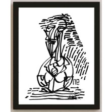 Karikatural Nezih Danyal Tipler Kişiye Özel Sertifikalı Sınırlı Fine Art Karikatür Baskı NTP00235