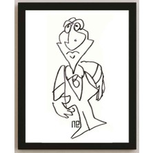 Karikatural Nezih Danyal Tipler Kişiye Özel Sertifikalı Sınırlı Fine Art Karikatür Baskı NTP00175