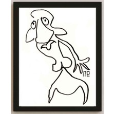 Karikatural Nezih Danyal Tipler Kişiye Özel Sertifikalı Sınırlı Fine Art Karikatür Baskı NTP00188