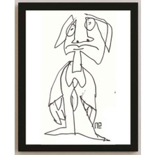 Karikatural Nezih Danyal Tipler Kişiye Özel Sertifikalı Sınırlı Fine Art Karikatür Baskı NTP00154