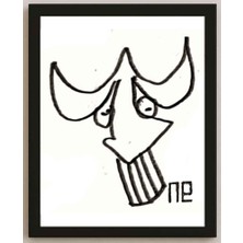 Karikatural Nezih Danyal Tipler Kişiye Özel Sertifikalı Sınırlı Fine Art Karikatür Baskı NTP00173