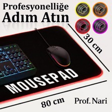 Rgb Mousepad 14 Değişen Ledli Düz Siyah 80*30 cm Gaming Oyuncu Su Geçirmez, Işıklı Mouse Pad