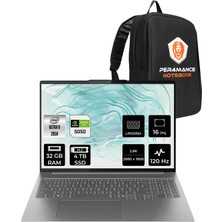 Lenovo Ideapad Pro 5 Core Ultra 9 285H RTX 5050 8GB Gaming Laptop 32GB RAM 4TB SSD 16" 120Hz FreeDOS + Per4 Çanta 83JM004WTRP305