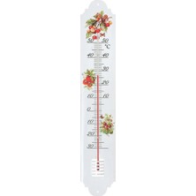 Verdemax Büyük Boy Desenli Duvar Termometresi 50x9 cm - Dekoratif Hassas Isı Ölçer