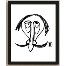 Karikatural Nezih Danyal Tipler Kişiye Özel Sertifikalı Sınırlı Fine Art Karikatür Baskı NTP00223
