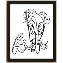 Karikatural Nezih Danyal Tipler Kişiye Özel Sertifikalı Sınırlı Fine Art Karikatür Baskı NTP00232