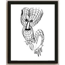 Karikatural Nezih Danyal Tipler Kişiye Özel Sertifikalı Sınırlı Fine Art Karikatür Baskı NTP00237