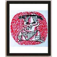 Karikatural Nezih Danyal Tipler Kişiye Özel Sertifikalı Sınırlı Fine Art Karikatür Baskı NTP00231