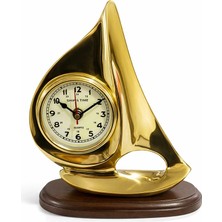 Livenda Pirinç Yelkenli Gemi Masa Saati