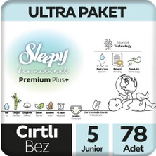 Sleepy 5 Beden Bio Natural Bebek Bezi Ultra Paket 78 Adet