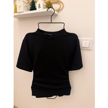 Nihanello Butik Arkası Bağcıklı Modal Bluz