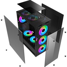 OEM Nw Temperli Uzaktan Kumandalı Rgb Fan(Psu Yok) Atx Kasa 09-09-02