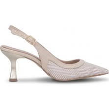 Ayakkabı Fuarı Elit PM474 K134 Kadın Klasik Topuklu Ayakkabı Altın