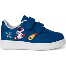 Lias Design Astranot Metaor Uzay Baskılı Mavi Bantlı Çocuk Spor Ayakkabı Sneaker