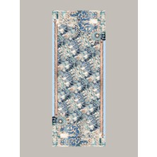 AYSHARA Nakkaşın Mührü Etnik Desenli Tek Taraflı Şal -  Mavi