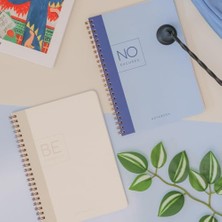 Paperora A5 Spiralli Karton Kapak Kareli Okul Defteri 80 Yaprak 2'li Set - Ders Programlı - Lacivert/bej