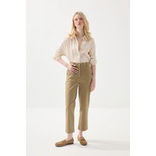 Gusto Kanvas Mom Pantolon - Haki