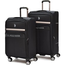 U.S. Polo Assn. Büyük ve Orta Boy 2 Li– Körüklü Geniş Hacimli Kumaş Valiz Ultra Hafif