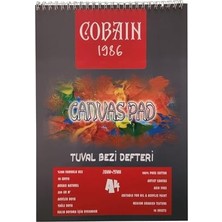 Cobain 1986 Canvas Pad Tuval Bezi Defteri Akrilik, Yağlıboya, Guaj Defteri (A3)