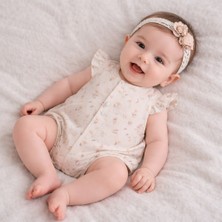 Neciks Necix's Kız Bebek Yazlık Tulum 0- 6 Ay Coton Penye Kumaş 5470 5457 5491