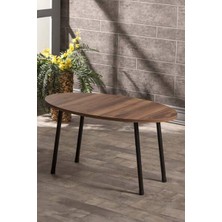 Savita Home Siyah Metal Orta Sehpa Elips - 90X50X42 cm