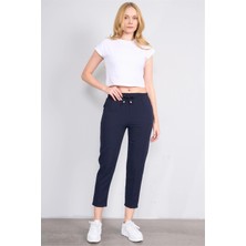 Çetinkaya Miyamira 7537 Yüksek Bel Normal Paça Pantolon Lacivert