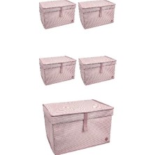 Popüler Sepet Düzenleyici Kutu Organizer Cırtlı Saklama Hurç Maxi Boy 30CM x 40CM x 50CM (5 Adet)