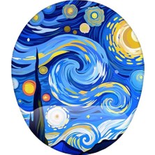 Van Gogh Yıldızlı Gece Illüstrasyon Bilek Destekli Mouse Pad