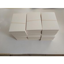 5x8 cm Boş Kartlar, 300 gr Amerikan Bristol, 50 Adet, Beyaz, Not Kartı ve Kartvizit Için