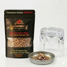 Aroma Wood Viski & Kokteyl Için Napolyon Kiraz Ağacı & Portakal Kabuğu Özü Tütsüleme Aroma Talaşı