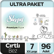 Sleepy 7 Beden Bio Natural Bebek Bezi Ultra Paket 48X2 96 Adet