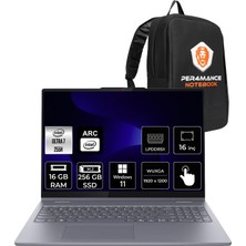 Lenovo Ideapad 5 Intel Core Ultra 7 255H 16GB 256GB SSD 16" Fhd+ Multi-Touch W11P 2-In-1 Taşınabilir Bilgisayar & Per4 Çanta + Pen 83KS002ATRP307