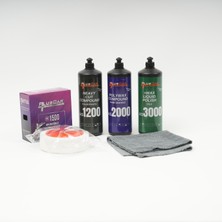 Plus Car Pluscar Pro Shine Set - 3'lü Pasta Cila Hare Giderici Boya Koruma (1000 Ml) + Sünger & Bez Hediye