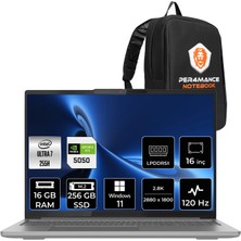 Lenovo Ideapad Pro 5 Core Ultra 7 255H RTX 5050 8GB Gaming Laptop 16GB RAM 256GB SSD 16" 120Hz Win11 Pro + Per4 Çanta 83JM0014TRP311