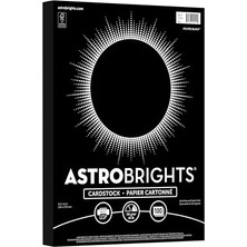 Astrobrights Renkli Kart Stoğu, 29,5 kg Kapak Ağırlığı, 8,5 x 11, Eclipse Siyah, 100/PAKET