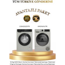 Profilo 2 Li Set 10 kg 1200 Devir Çamaşır Makinesi + 9 kg Isı Pompalı Kurutma Makinesi Homeconnect Teknoloji Gümüş Ekstra Sessiz Motor