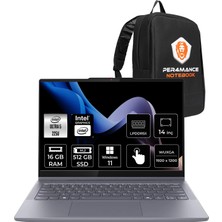 Lenovo Ideapad 5 Intel Core Ultra 5 225U 16GB 512GB SSD 14" Fhd+ Multi-Touch W11H 2-In-1 Taşınabilir Bilgisayar & Per4 Çanta + Pen 83KR000FTRP305