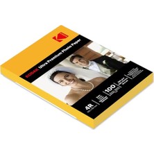 HDY Store Kodak 10x15(4R) Mat Fotoğraf Kağıdı 100 Adet 260 gr/m2 Termal Baskı İçin Uygun