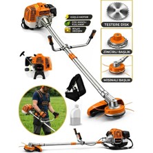 Pro Müller Germany 4x4 Quadron Çift Metal Şanzıman Yan Tipi Benzinli Motorlu Ot Çalı Çim Biçme Makinesi