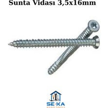 Seka Hand Tools 3,5X18 Sunta Vidası – Çinko Kaplama, 300 Adet, Dayanıklı ve Korozyon Dirençli