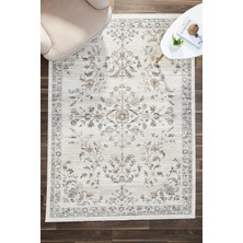 Venucci Home & Living Century Floral %100 Polyester Oturma Odası Salon Mutfak Halısı Eskitme Çiçekli Vintage Halı